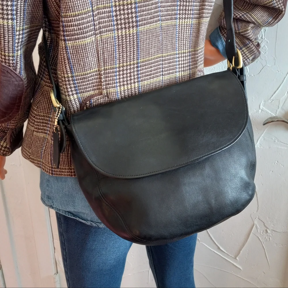 Coach Classics Collection: The Carlton Flap Bag In Black